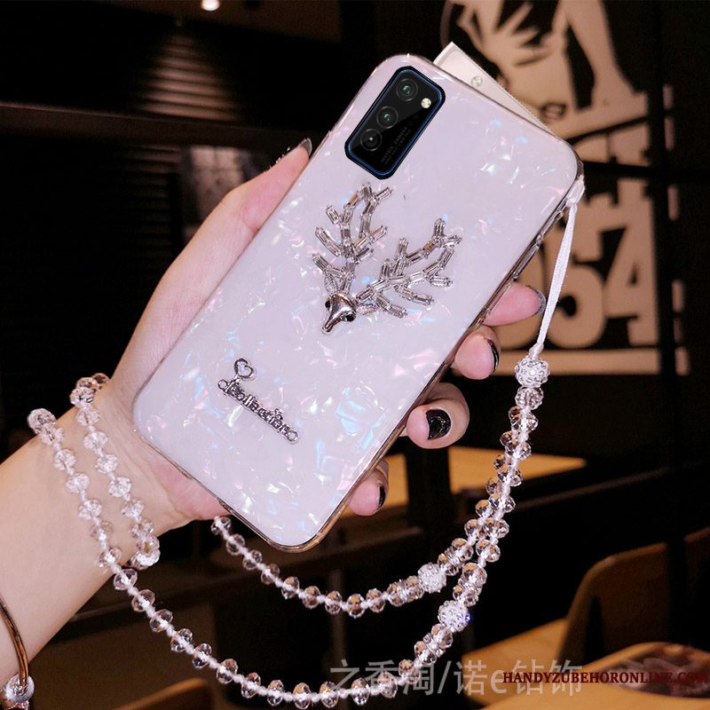 Hoesje Honor 30 Pro Zakken Schelp Wit, Hoes Honor 30 Pro Strass Persoonlijktelefoon