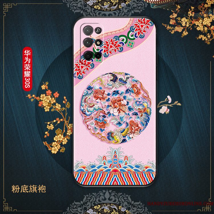 Hoesje Honor 30s Zacht Dun Blauw, Hoes Honor 30s Siliconen Chinese Stijl Net Red