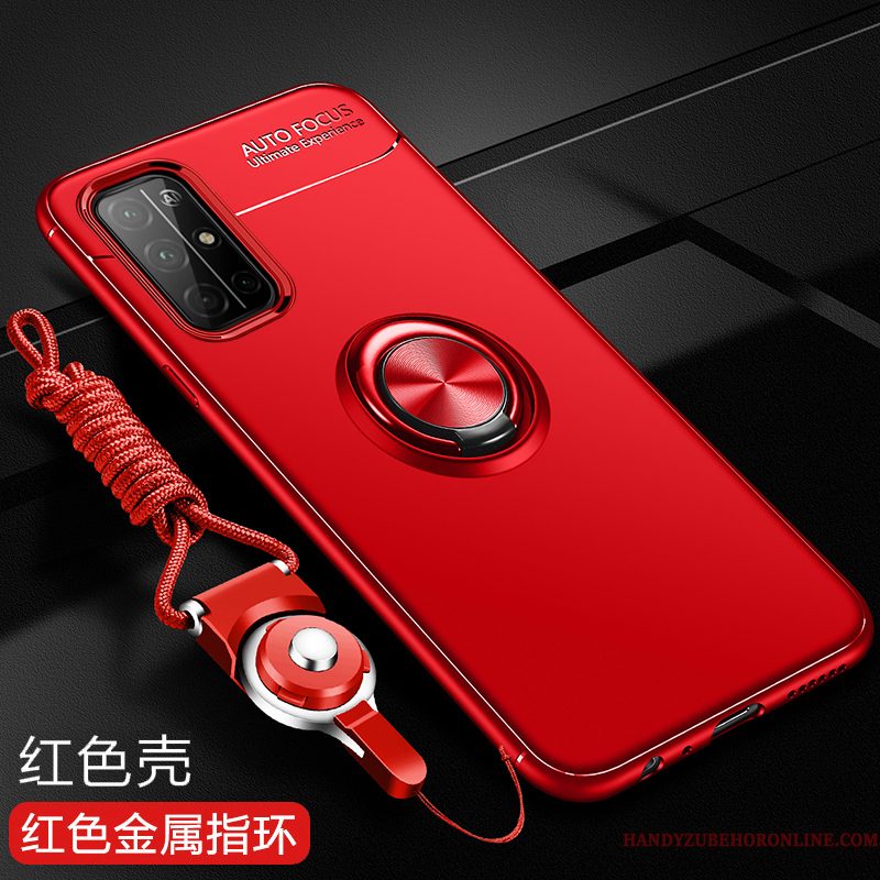 Hoesje Honor 30s Zacht Telefoon Anti-fall, Hoes Honor 30s Siliconen Rood Dun