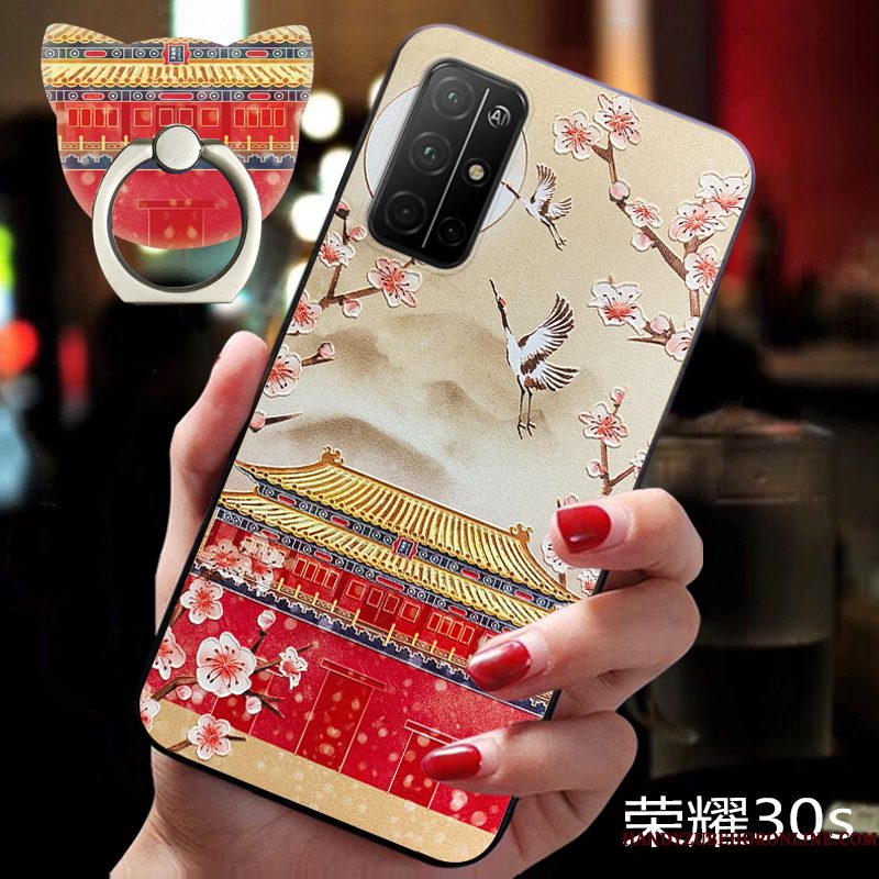 Hoesje Honor 30s Zacht Trendtelefoon, Hoes Honor 30s Siliconen Rood Nieuw