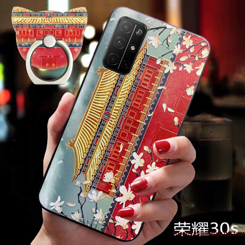 Hoesje Honor 30s Zacht Trendtelefoon, Hoes Honor 30s Siliconen Rood Nieuw