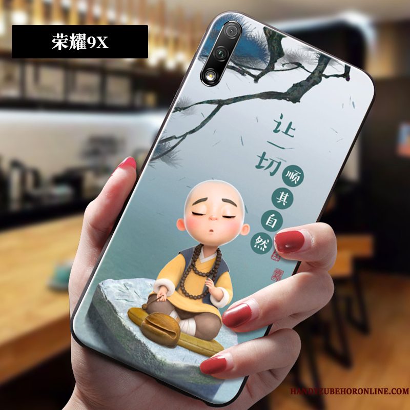 Hoesje Honor 9x Bescherming Trend Anti-fall, Hoes Honor 9x Zakken Lichte En Dun Groen