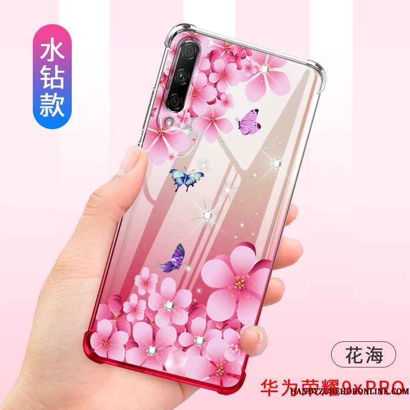 Hoesje Honor 9x Pro Bescherming Telefoon Anti-fall, Hoes Honor 9x Pro Zacht Purper