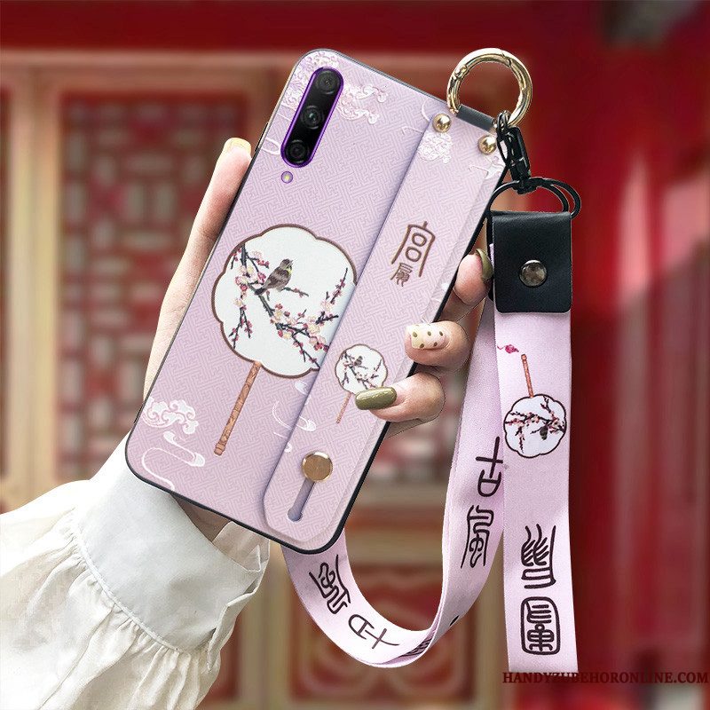 Hoesje Honor 9x Pro Siliconen Roodtelefoon, Hoes Honor 9x Pro Zacht Hanger Chinese Stijl