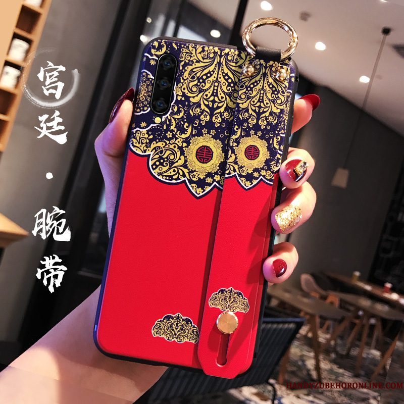 Hoesje Honor 9x Pro Siliconen Telefoon Rood, Hoes Honor 9x Pro Zakken Chinese Stijl Trend