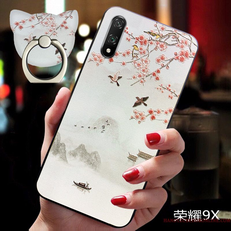 Hoesje Honor 9x Scheppend Persoonlijktelefoon, Hoes Honor 9x Zacht Chinese Stijl Anti-fall