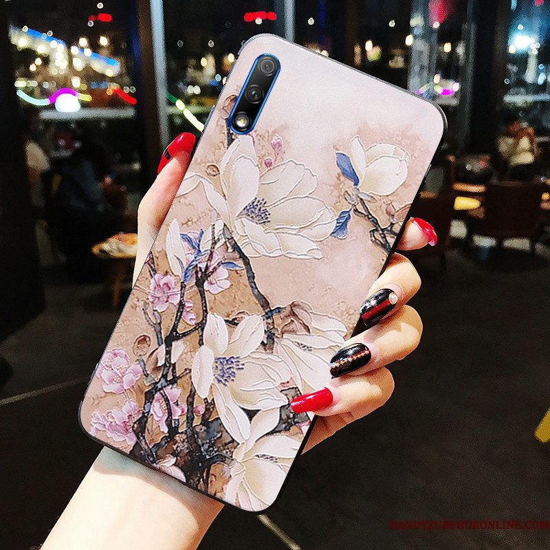 Hoesje Honor 9x Siliconen Hanger Anti-fall, Hoes Honor 9x Zacht Blauwtelefoon