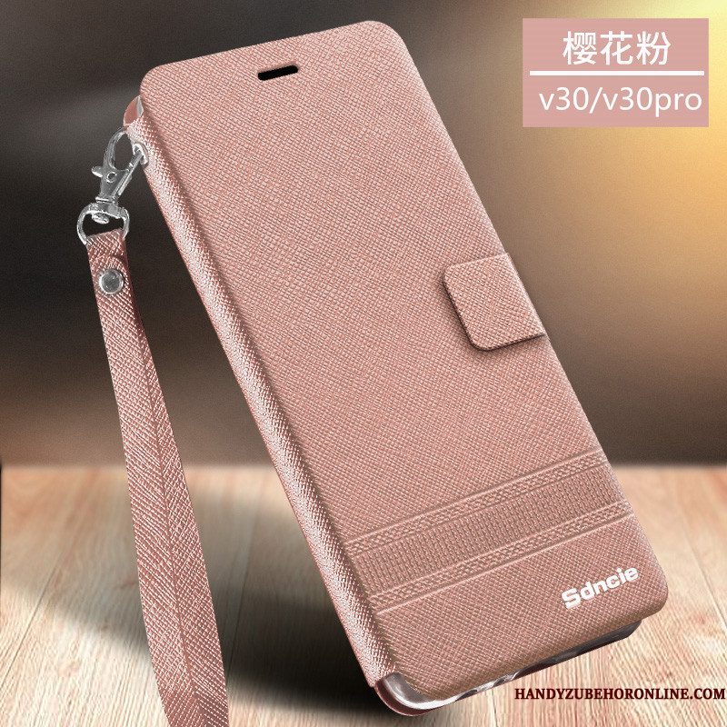 Hoesje Honor View30 Folio Telefoon Anti-fall, Hoes Honor View30 Zakken Roze Bedrijf