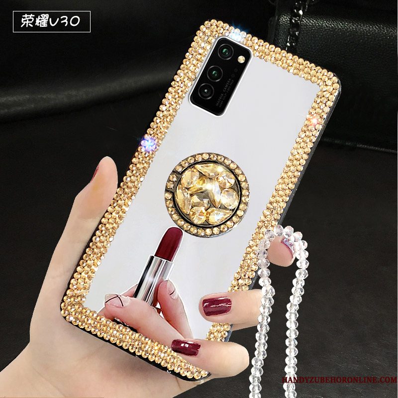 Hoesje Honor View30 Mode Wit Trend, Hoes Honor View30 Trass Telefoon Net Red