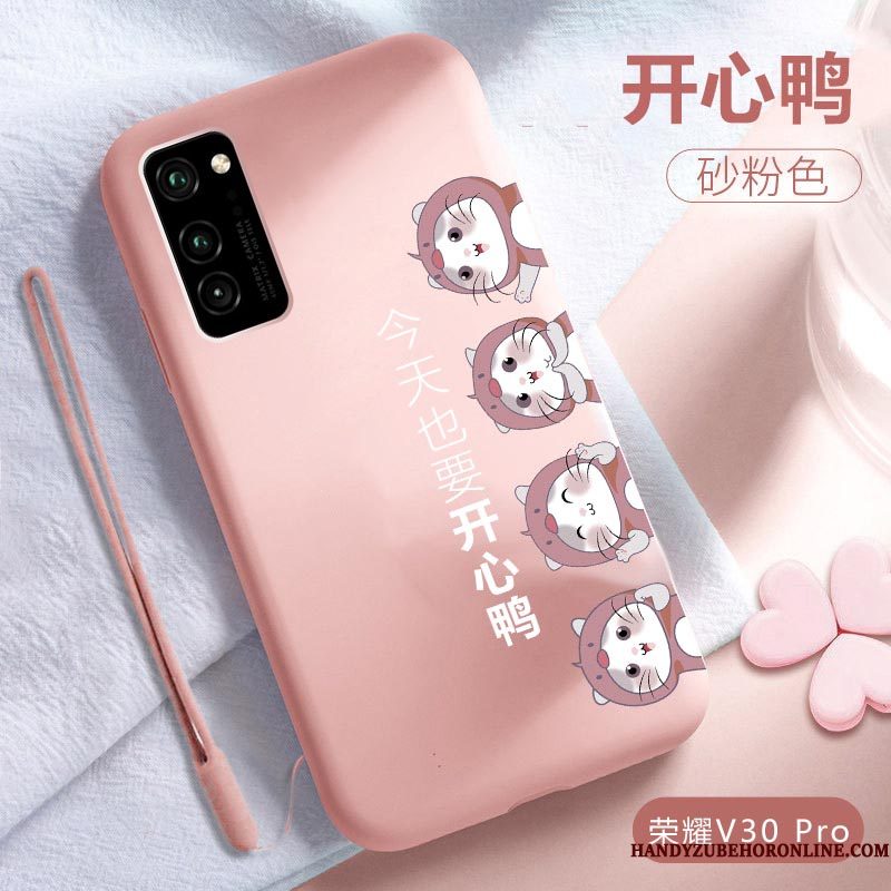 Hoesje Honor View30 Pro Bescherming Anti-fall Trendy Merk, Hoes Honor View30 Pro Zakken Nieuw Roze