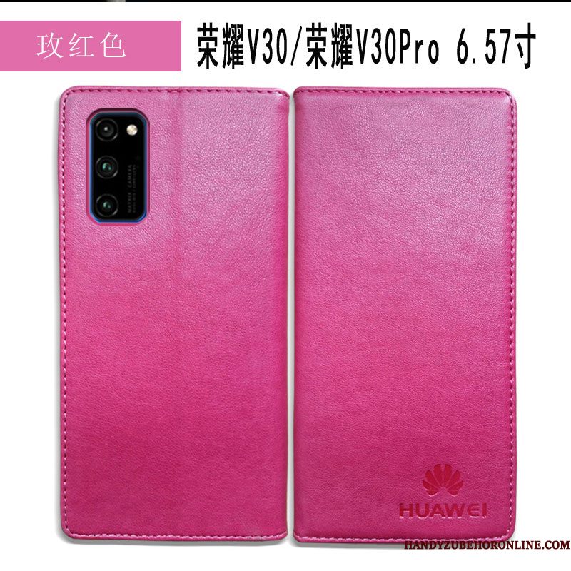 Hoesje Honor View30 Pro Bescherming Koe Bedrijf, Hoes Honor View30 Pro Leer Telefoon Eenvoudige