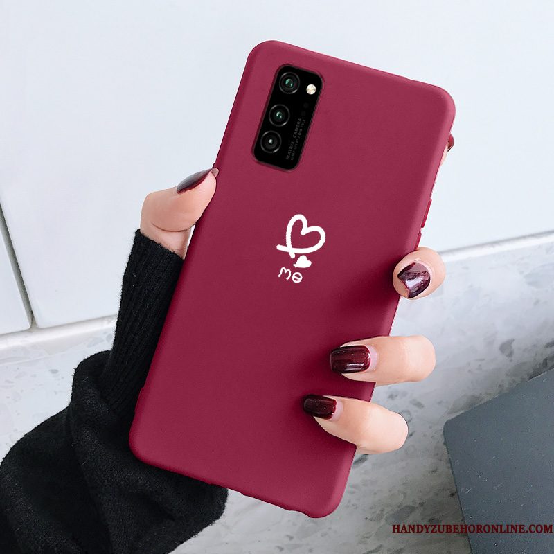 Hoesje Honor View30 Pro Bescherming Telefoon Liefde, Hoes Honor View30 Pro Zacht Blauw Net Red