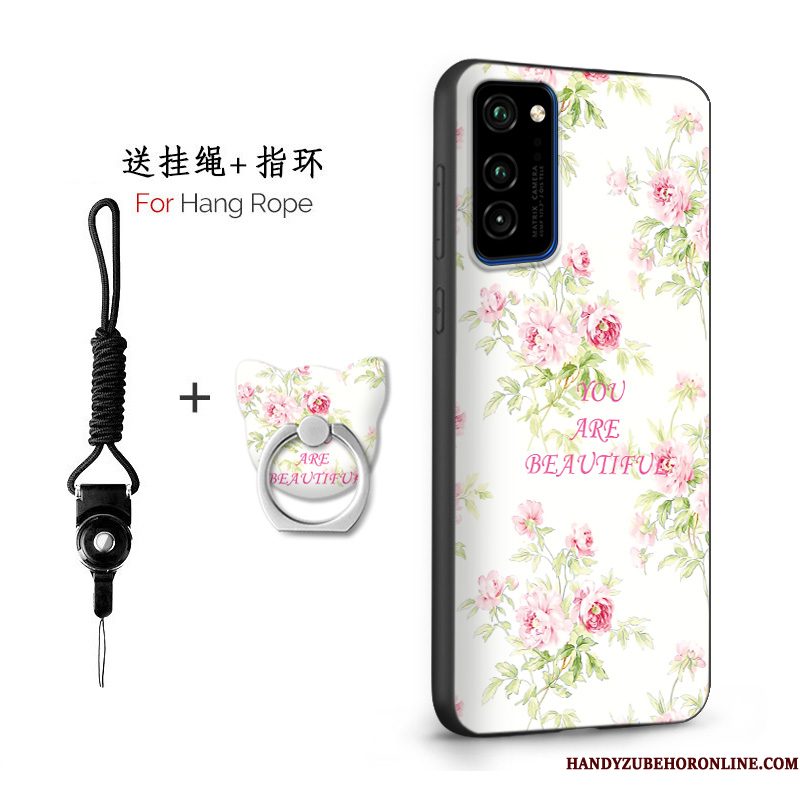 Hoesje Honor View30 Pro Siliconen Telefoon Persoonlijk, Hoes Honor View30 Pro Zacht Wit Schrobben