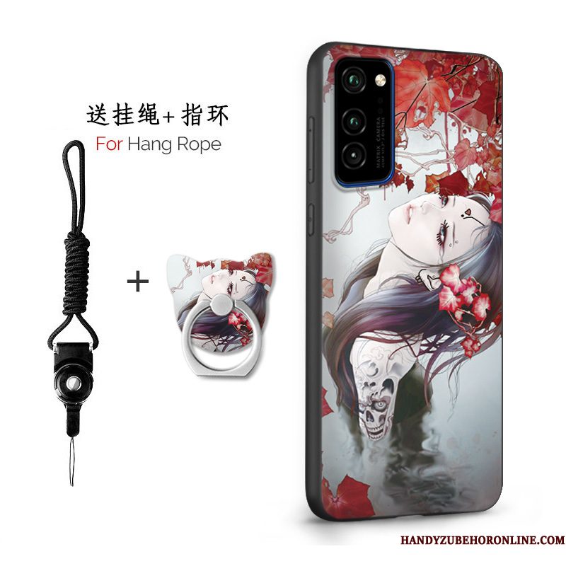 Hoesje Honor View30 Pro Siliconen Telefoon Persoonlijk, Hoes Honor View30 Pro Zacht Wit Schrobben