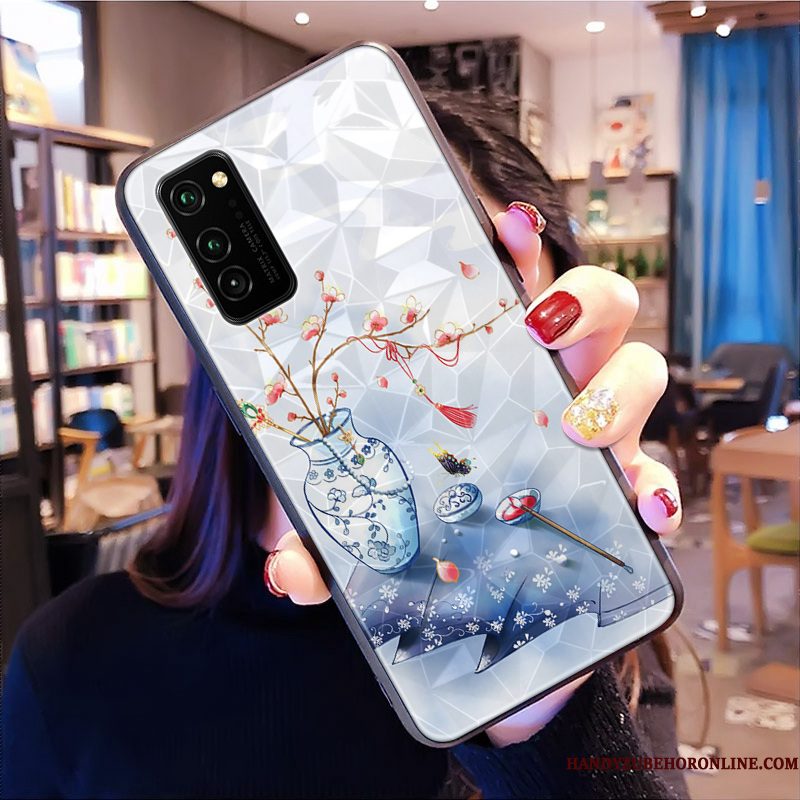 Hoesje Honor View30 Pro Trendy Merk Ruit, Hoes Honor View30 Pro Anti-fall Patroon