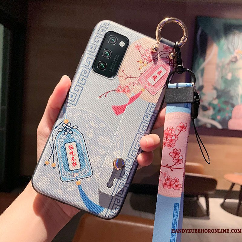 Hoesje Honor View30 Pro Zacht Lichtblauw Wind, Hoes Honor View30 Pro Persoonlijk Hanger