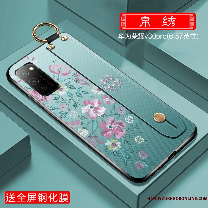 Hoesje Honor View30 Pro Zakken Dun Anti-fall, Hoes Honor View30 Pro Bescherming Telefoon Purper