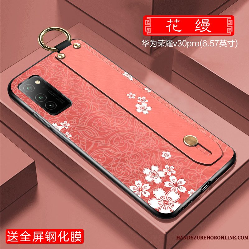 Hoesje Honor View30 Pro Zakken Dun Anti-fall, Hoes Honor View30 Pro Bescherming Telefoon Purper