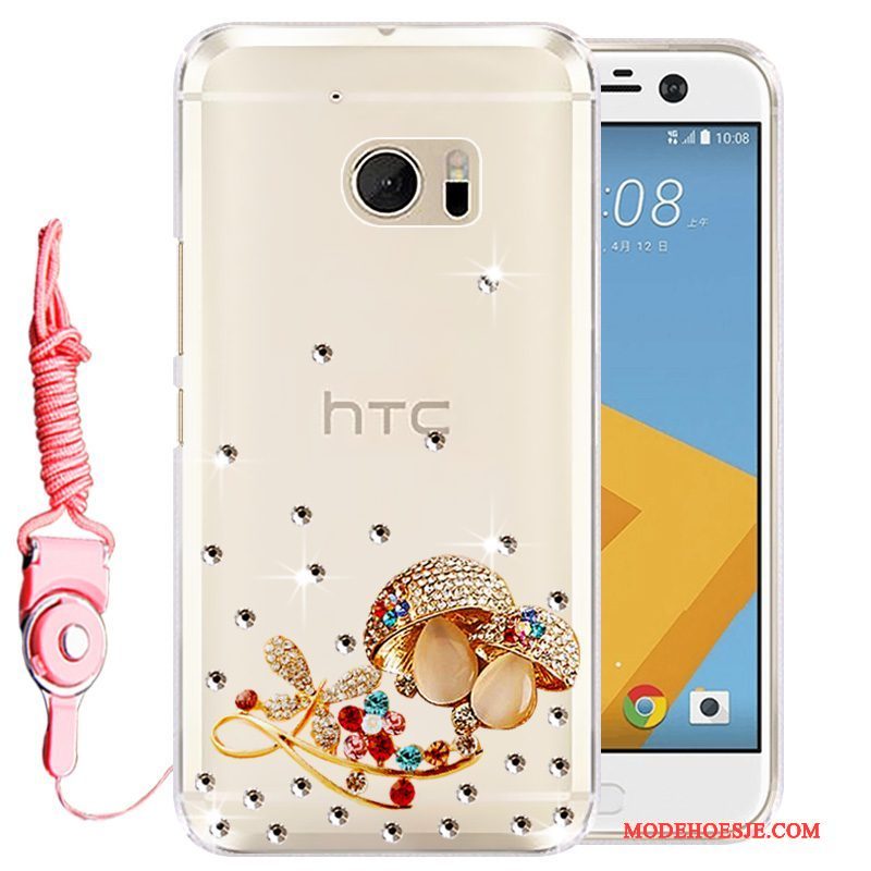 Hoesje Htc Desire 10 Lifestyle Bescherming Telefoon Goud, Hoes Htc Desire 10 Lifestyle Strass