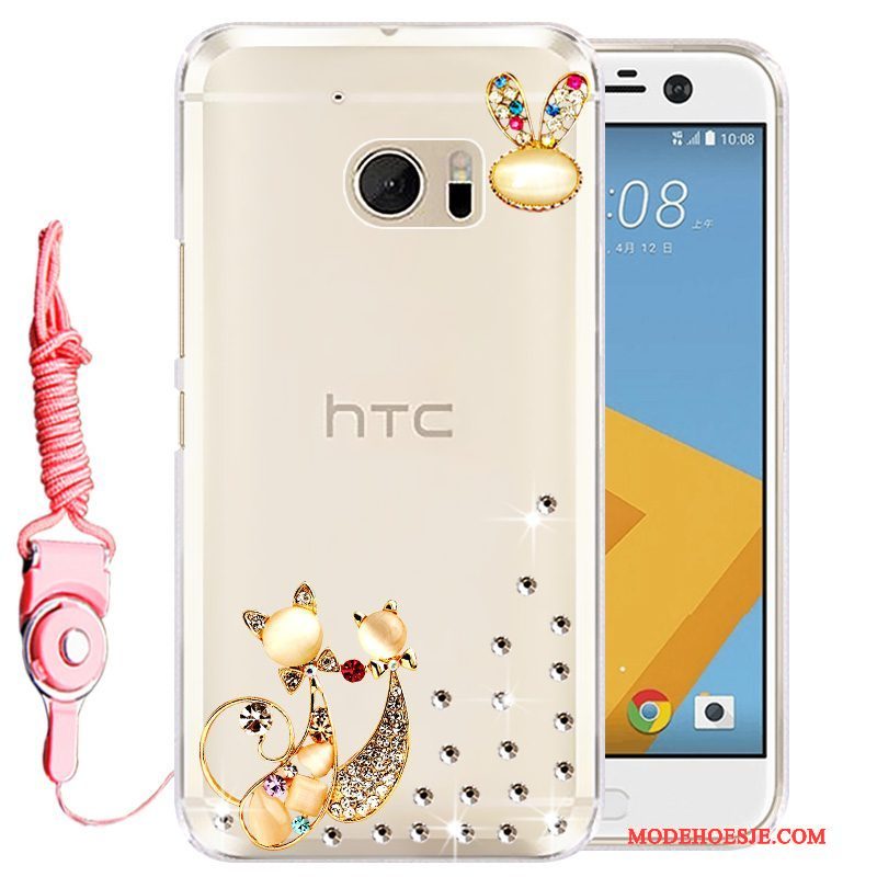 Hoesje Htc Desire 10 Lifestyle Bescherming Telefoon Goud, Hoes Htc Desire 10 Lifestyle Strass