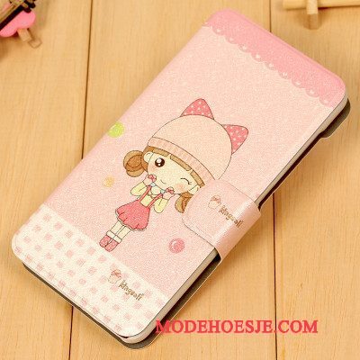 Hoesje Htc Desire 728 Leer Rozetelefoon, Hoes Htc Desire 728 Portemonnee