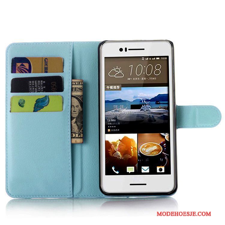 Hoesje Htc Desire 728 Leer Zwarttelefoon, Hoes Htc Desire 728 Folio Anti-fall