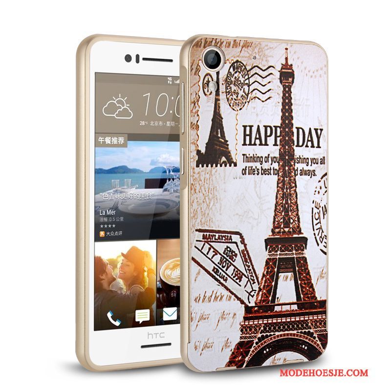 Hoesje Htc Desire 728 Metaal Trend Omlijsting, Hoes Htc Desire 728 Bescherming Dun Hoge