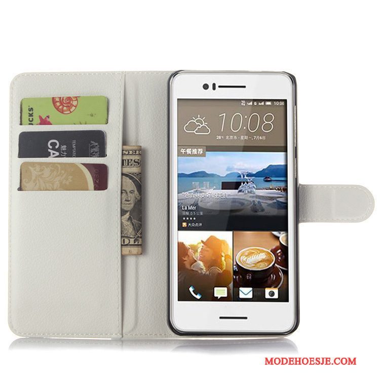 Hoesje Htc Desire 728 Ondersteuning Roodtelefoon, Hoes Htc Desire 728 Leer