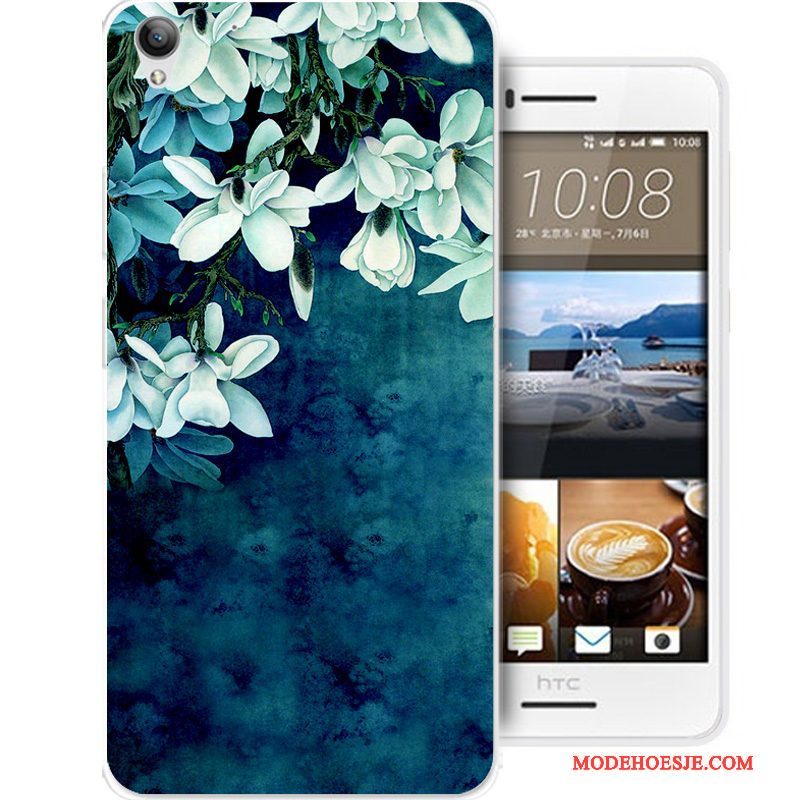 Hoesje Htc Desire 728 Siliconen Anti-falltelefoon, Hoes Htc Desire 728 Spotprent Zwart