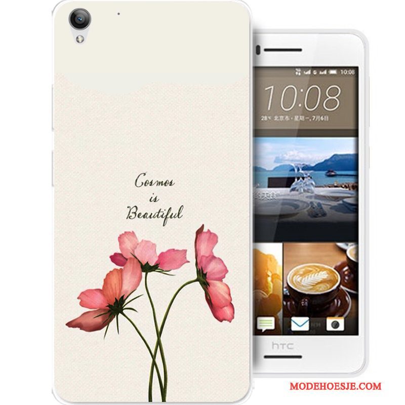 Hoesje Htc Desire 728 Siliconen Anti-falltelefoon, Hoes Htc Desire 728 Spotprent Zwart