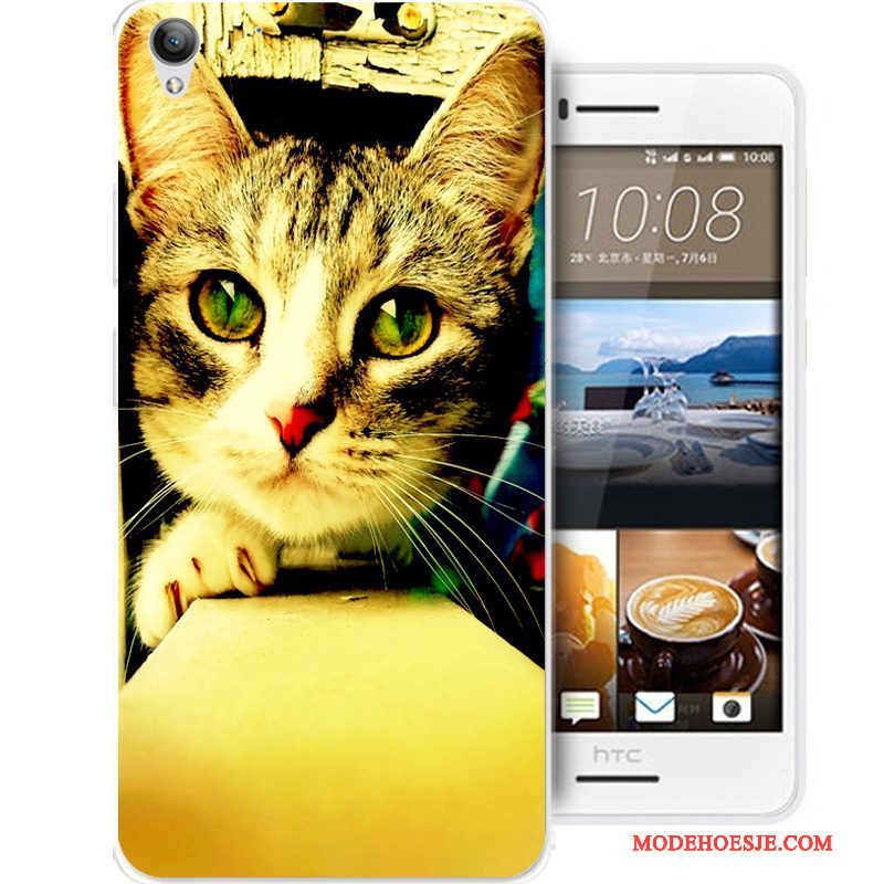 Hoesje Htc Desire 728 Siliconen Anti-falltelefoon, Hoes Htc Desire 728 Spotprent Zwart