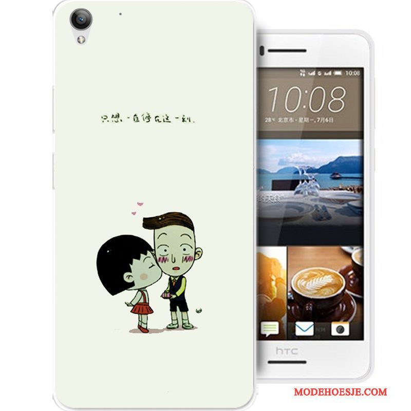 Hoesje Htc Desire 728 Siliconen Anti-falltelefoon, Hoes Htc Desire 728 Spotprent Zwart