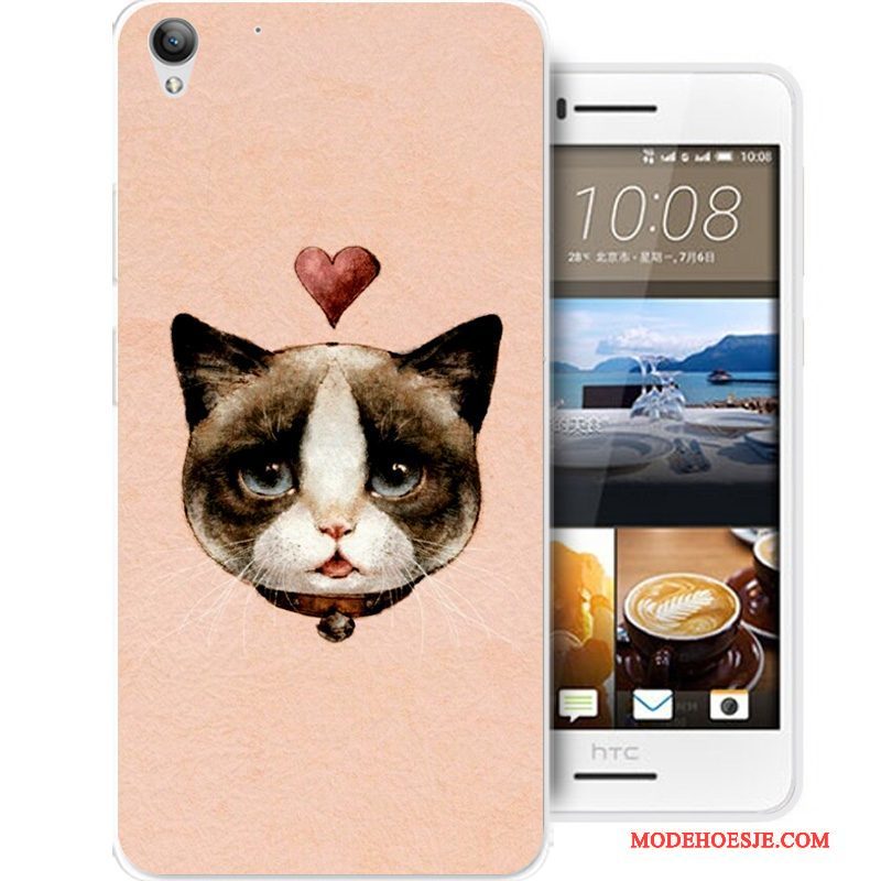 Hoesje Htc Desire 728 Siliconen Anti-falltelefoon, Hoes Htc Desire 728 Spotprent Zwart