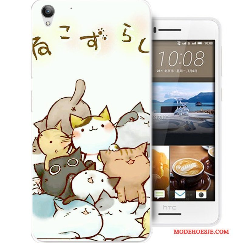 Hoesje Htc Desire 728 Siliconen Anti-falltelefoon, Hoes Htc Desire 728 Spotprent Zwart