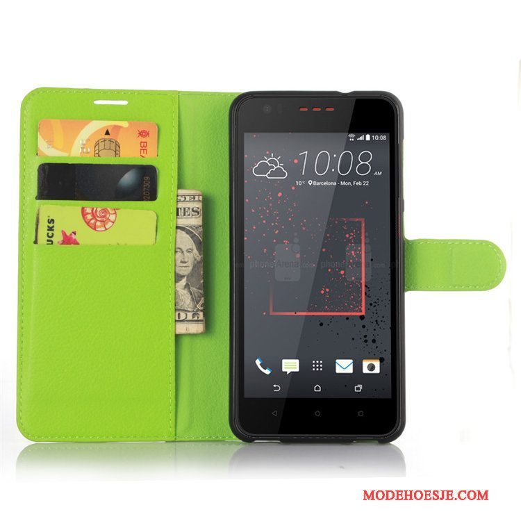 Hoesje Htc Desire 825 Bescherming Telefoon Kaart, Hoes Htc Desire 825 Leer Rood