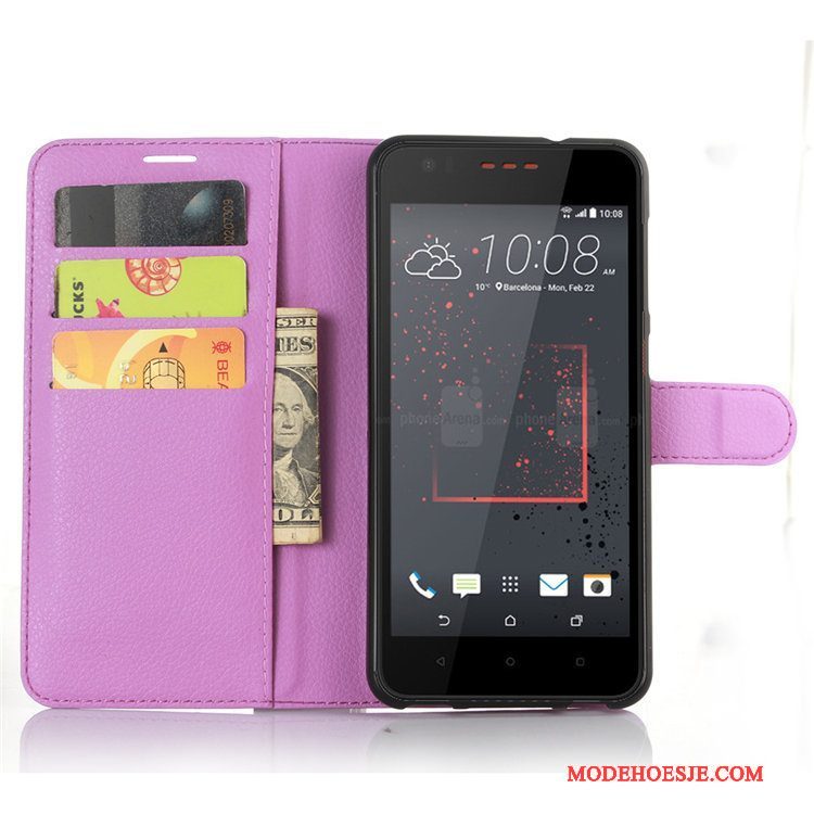 Hoesje Htc Desire 825 Bescherming Telefoon Kaart, Hoes Htc Desire 825 Leer Rood