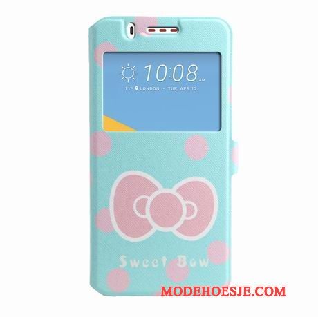 Hoesje Htc Desire 825 Bescherming Trend Zwart, Hoes Htc Desire 825 Leer Windowstelefoon