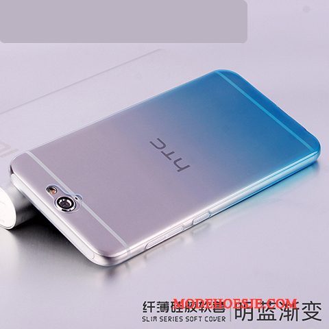 Hoesje Htc One A9 Siliconen Blauw Anti-fall, Hoes Htc One A9 Zacht Doorzichtig Purper