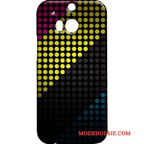 Hoesje Htc One M8 Bescherming Rood Vlinderdas, Hoes Htc One M8 Schrobben Hanger