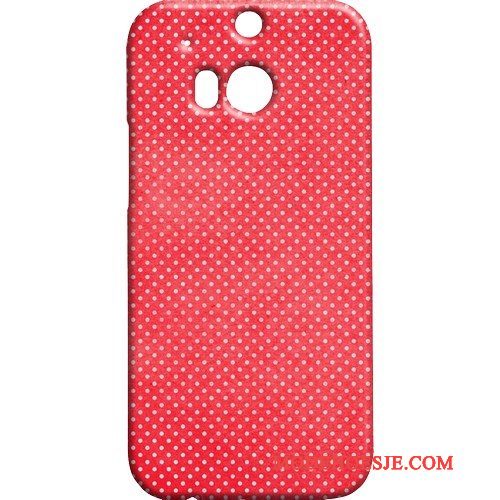 Hoesje Htc One M8 Bescherming Rood Vlinderdas, Hoes Htc One M8 Schrobben Hanger