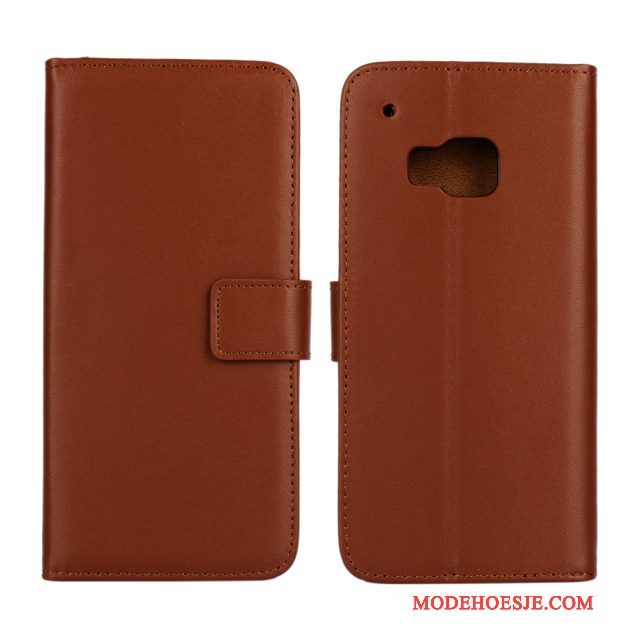 Hoesje Htc One M9 Leer Anti-falltelefoon, Hoes Htc One M9 Folio