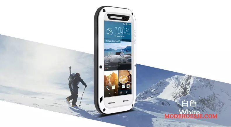 Hoesje Htc One M9 Siliconen Anti-fall Zwart, Hoes Htc One M9 Bescherming Waterdichttelefoon