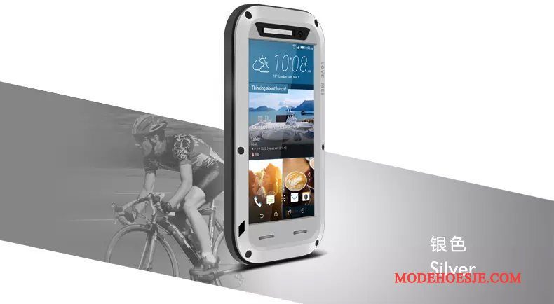 Hoesje Htc One M9 Siliconen Anti-fall Zwart, Hoes Htc One M9 Bescherming Waterdichttelefoon