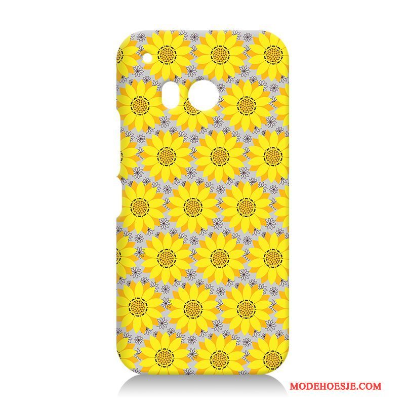 Hoesje Htc One M9 Zacht Telefoon Anti-fall, Hoes Htc One M9 Reliëf Hard Zwart
