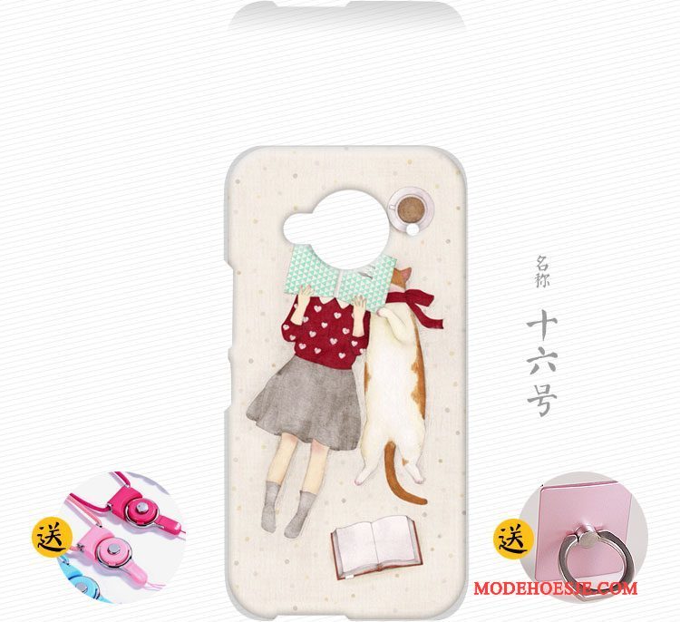 Hoesje Htc One M9 Zacht Wit Anti-fall, Hoes Htc One M9 Geschilderd Telefoon Hard