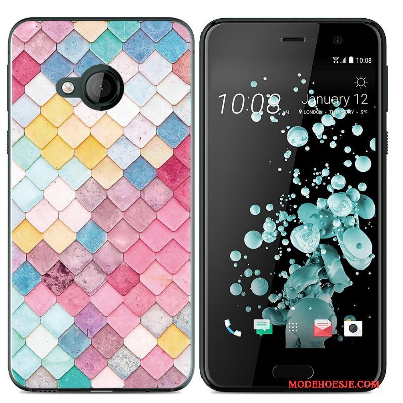 Hoesje Htc U Play Zacht Telefoon Geel, Hoes Htc U Play Siliconen