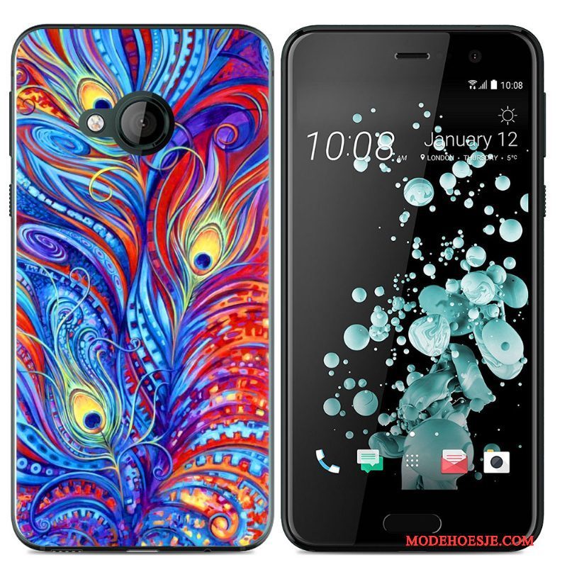 Hoesje Htc U Play Zacht Telefoon Geel, Hoes Htc U Play Siliconen