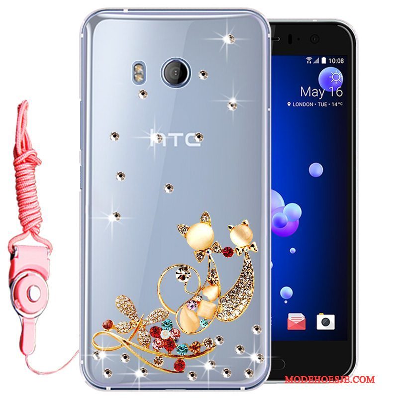 Hoesje Htc U11 Zacht Telefoon Goud, Hoes Htc U11 Bescherming Anti-fall