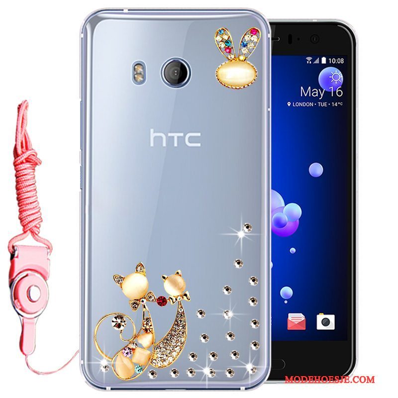 Hoesje Htc U11 Zacht Telefoon Goud, Hoes Htc U11 Bescherming Anti-fall