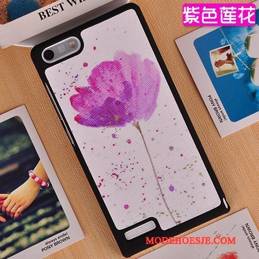 Hoesje Huawei Ascend G6 Kleur Duntelefoon, Hoes Huawei Ascend G6 Bescherming Nieuw Achterklep